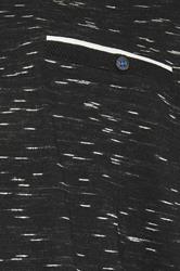 D555 Big & Tall Black Jacquard Polo Shirt | BadRhino 5