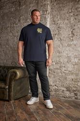 BadRhino Big & Tall Navy Blue Tiger Graphic T-Shirt | BadRhino 1
