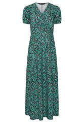 M&Co Teal Green Ditsy Floral Print Wrap Dress