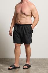 BadRhino Big & Tall Black Plain Swim Shorts | BadRhino  3