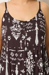 YOURS Plus Size Brown Tiered Maxi Dress | Yours Clothing 4