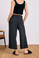 PixieGirl Petite Women's Black Acid Wash Cropped Trousers | PixieGirl 2