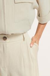 PixieGirl Petite Women's Natural Brown Wide Leg Trousers | PixieGirl 5