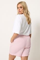 YOURS Plus Size Pink Denim Shorts | Yours Clothing 4