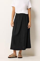 M&Co Petite Black Linen Maxi Skirt | M&Co 3