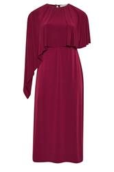 YOURS LONDON Curve Burgundy Red Maxi Cape Dress
