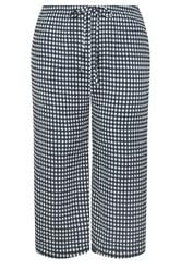 YOURS Plus Size Navy Blue Gingham Culottes | Yours Clothing 5