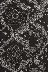 YOURS Plus Size Black Tile Print Pocket Detail Maxi Skirt | Yours