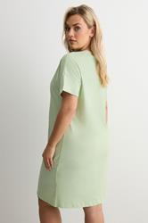 YOURS Plus Size Green 'Fruit Market' Sleep tee Nightdress | Yours Clothing 2