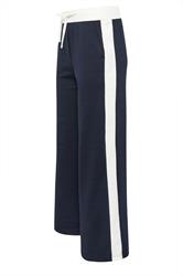 M&Co Petite Navy Blue Side Stripe Wide Leg Trousers | M&Co 6