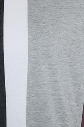 KAM Big & Tall Charcoal Grey Stripe T-Shirt | BadRhino 3