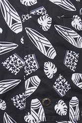 KAM Big & Tall Navy Blue Geometric Swim Shorts | BadRhino 5