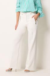 STAR White Tailored Wide Leg Trousers | StarByJM 1