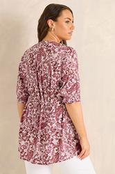EVANS Plus Size Pink Floral Pintuck Blouse | Evans 2