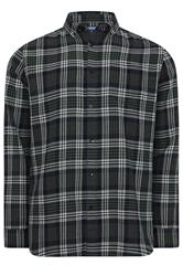BadRhino Big & Tall camisa verde de cuadros de manga larga