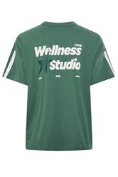 YOURS ACTIVE Plus Size Green 'Wellness Studio' T-Shirt | Yours Clothing 8