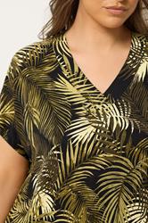 YOURS Plus Size Green Tropical Grown On Sleeve T-Shirt | Yours Clothing 4
