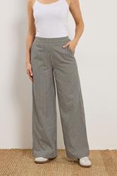 LTS Tall Women's Set Olive Green Stripe Button Cotton Shirt & Trousers | Long Tall Sally 7