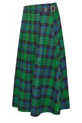 PixieGirl Petite Women's Green & Blue Check Midi Skirt | PixieGirl 6