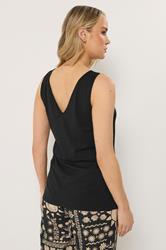 LTS Tall Women's Black Lace Cotton Vest Top | Long Tall Sally 2