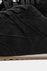 Black Slim Sole Trainers In Wide E Fit | Yours Clothing 5