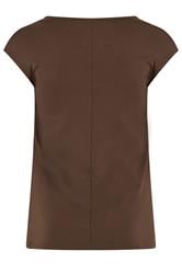 YOURS Plus Size Chocolate Brown Cap Sleeve Top | Yours Clothing 6