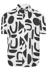 BadRhino Big & Tall Black Abstract Print Shirt