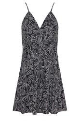 M&Co Black Floral Print Split Front Swimdress | M&Co 6