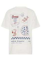 PixieGirl Petite Women's Ivory White Snoopy Graphic Cotton T-Shirt | PixieGirl 2