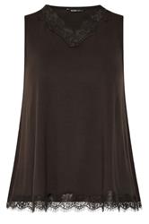 YOURS Plus Size Black Lace Satin Scarf | Yours Clothing 5