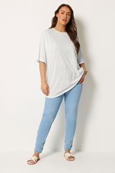 YOURS Plus Size White Animal Burnout T-Shirt | Yours Clothing 1