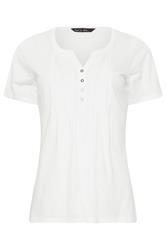 M&Co 2 PACK Red & White Floral Cotton Henley Tops | M&Co 9