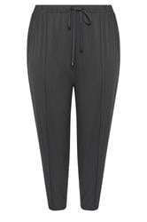 YOURS Curve Grey Wide Leg Seam Joggers