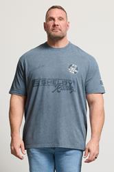 BadRhino Big & Tall Blue Acid Wash Shelby Graphic T-Shirt | BadRhino 1