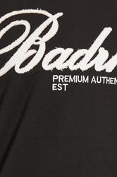 BadRhino Big & Tall Black Embroidered Script T-Shirt | BadRhino 7