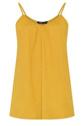 YOURS Curve Yellow Gathered Swing Vest Top