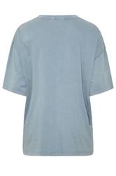 YOURS Plus Size Light Blue Acid Wash Boxy Daisy Print T-Shirt | Yours Clothing 7