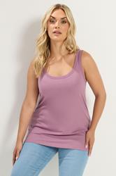 YOURS Plus Size Light Purple Vest Top | Yours Clothing 3