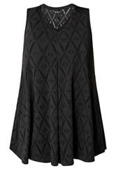 YOURSET 2 PACK Plus Size Black & Green Pointelle Vest Top | Yours Clothing 9