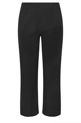 LIMITED COLLECTION Plus Size Black Crinkle Wide Leg Trousers | Yours Clothing 6