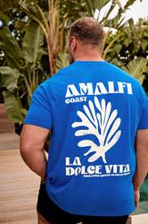 BadRhino Big & Tall Blue Amalfi Coast Graphic T-Shirt | BadRhino 1