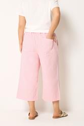 YOURS Plus Size Pink Cropped Jeans | Yours Clothing 4