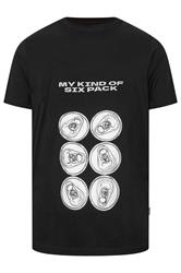BadRhino Big & Tall Black 'Six Pack' Graphic T-Shirt | BadRhino 5