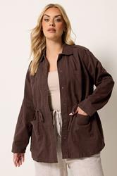 YOURS Plus Size Chocolate Brown Carpenter Jacket | Yours Clothing 3