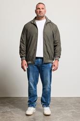 KAM Big & Tall Forest Green Lightweight Harrington Jacket | BadRhino 1