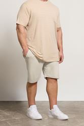 D555 Big & Tall Stone Brown Elasticated Waist Shorts | BadRhino 3