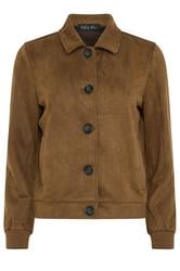 M&Co Petite Brown Faux Suede Button Up Jacket | M&Co 5