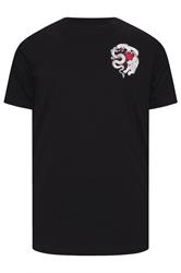 BadRhino Big & Tall Black Japanese Animal Graphic T-Shirt