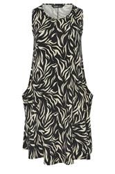 YOURS Curve Black Abstract Drape Pocket Dress