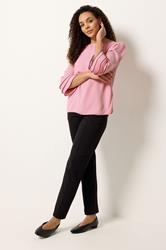M&Co Pink Frill Sleeve Blouse | M&Co 1